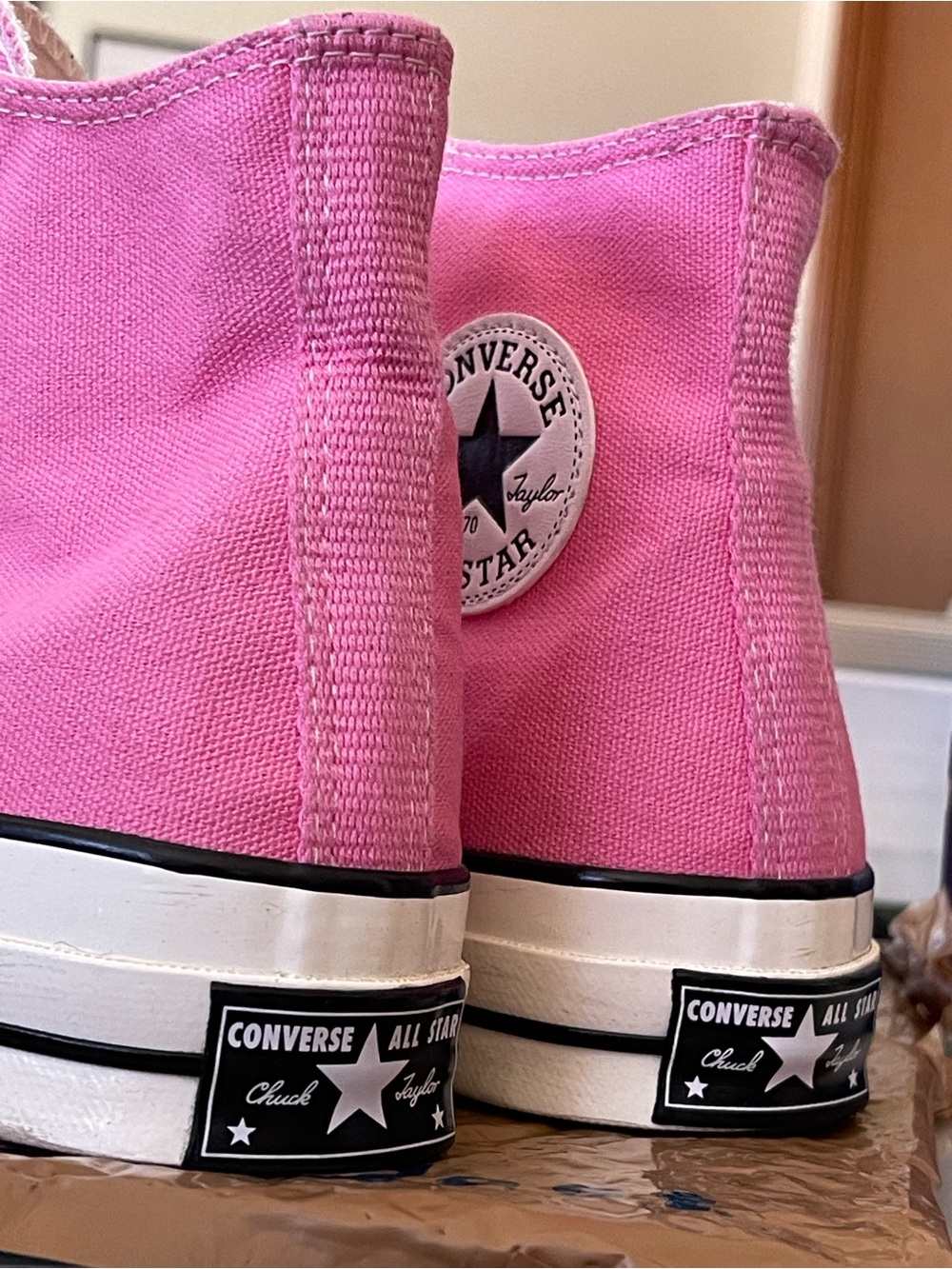 Converse Pink Canvas High-Top Sneakers